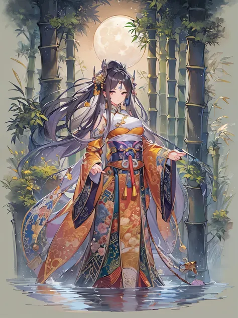 ((highest quality)),(Ultra-high resolution),(Very detailed),(Detailed Description),((The best CG)),(A masterpiece),Ultra-precise art,amazing drawing art,(Chinese fantasy art with intricate details:1.5), (Beautifully patterned Hu clothing with intricate and...