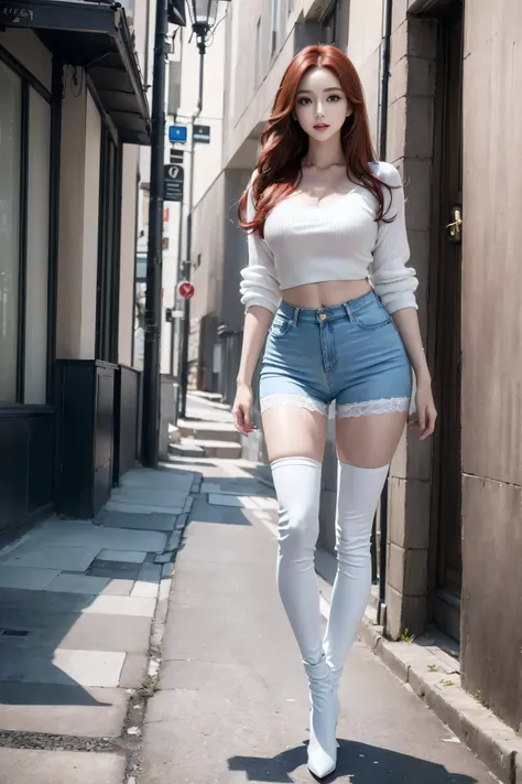 ((Realistic lighting, best quality, 8K, masterpiece:1.3)), Lock focus:1.2,  Beautiful woman with perfect figure:1.4, 3 beautiful Korean girls, Korean pop idol，Leg length，(Pale skin), (big eyes),（Smile：0.8），（Plump and sexy lips）， Complex and detailed face, ...