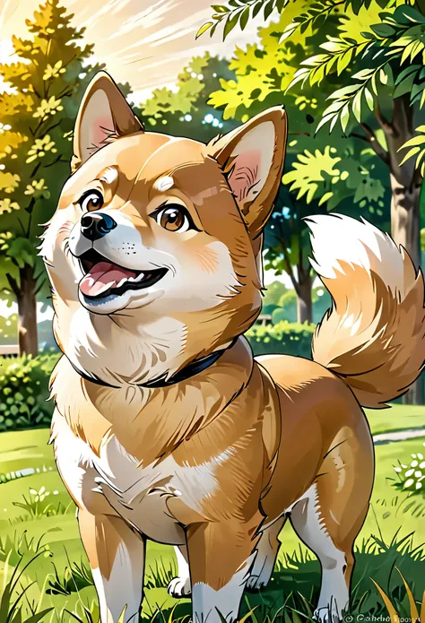 (short-haired Shiba Inu),(best quality,highres,masterpiece:1.2),portrait,realistic,medium:pencil sketches,happy expression,alert and curious eyes,furry ears and tail,reddish-brown fur,fine and detailed strokes,soft lighting,warm color tones,playful and ene...