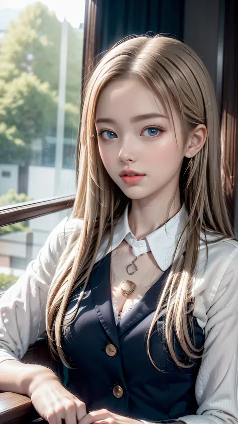 （Girl sitting on train seat)、Best quality work，Actual work，Ultra Premium Graphics，8K HD CG works，High quality graphics，High-definition CG works，10x pixels，Extremely fine detail：1.1，Advanced Technical Details：1.1 Photorealistic，Indoor lighting effects：1.5，N...