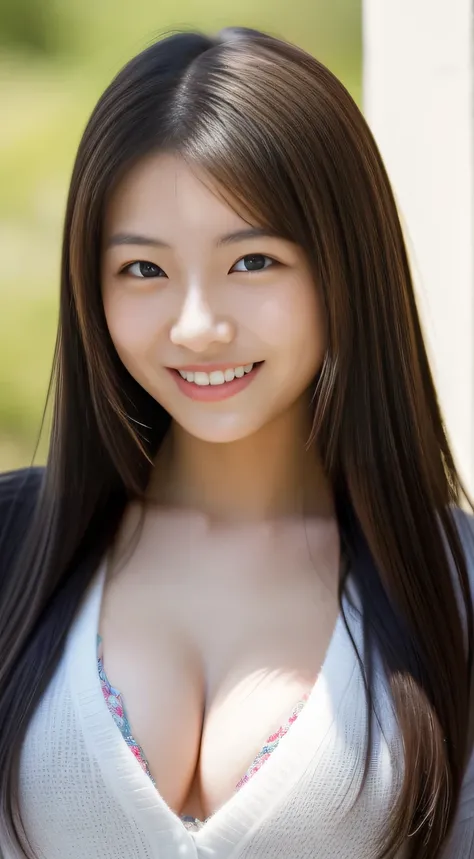 masterpiece,best quality,(Japanese ),((Beautiful girl)),cleavage,(perfect body beauty:1.2),(shy smile),beautiful teeth,