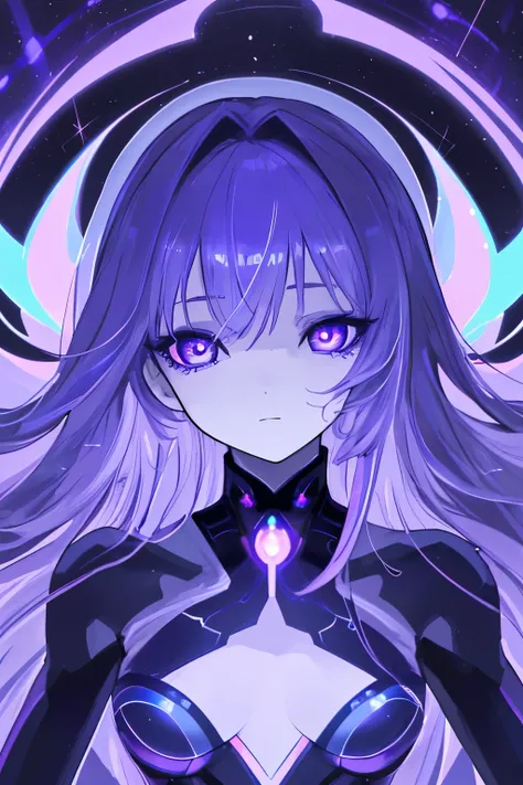 (best quality,ultra-detailed),cosmic entity,subreal,purple abstract,beautiful deep eyes,detailed eyes,blue color scheme