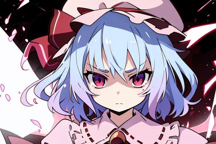 Anime Style、One Girl、alone、solo、masterpiece、highest quality、Remilia Scarlet、Expressionless、(Facial shading)、East