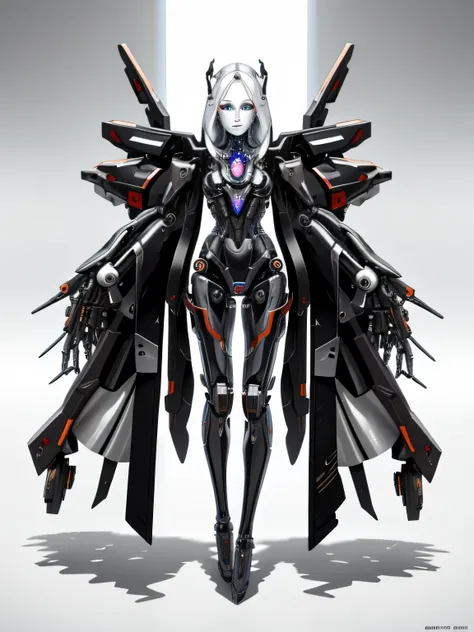 The witch resurrected with a mechanical body,
The face remains beautiful and human,
Perfect and beautiful face,
Cute and pretty,
From the neck down々Many machines are connected,
Modifying your body to look more beautiful,
Masterpiece,
Full Body Shot