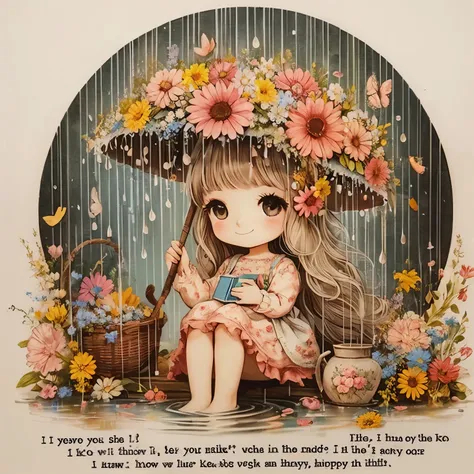 The flower girl is a woman, I saw her sitting in the rain Raindrops falling on her She didnt seem to care She sat there and smiled at me And I knew (I knew, I knew, I knew, I knew) She could make me happy (happy, happy) Flowers in her hair, flowers everywh...