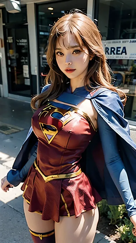 Woman body set big breasts, big  and small iner wear  Supergirl costume dress