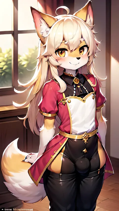 Furry Junior，hairy，Shota，boy，Mens suits，No objectionable content，Review，furry，Long hair，Dog Boy，Sunny and cheerful，Smile，blond，Dog ears，Dog ears，gold and white，cute，cute little boy，cute，Dress，Slim Fit Dress，noble，Young Master，Big Tail，Body hair，hairy，trous...