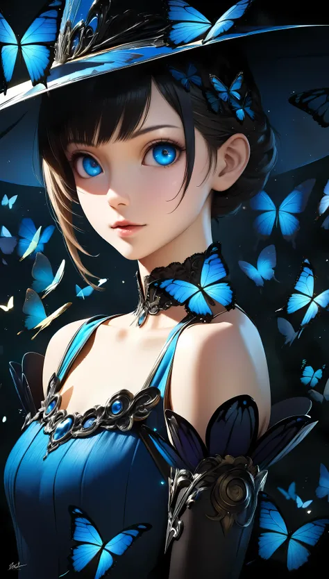 ((Masterpiece in maximum 16K resolution):1.6), ((anime illustration:)1.5), ((Persona anime):1.4), ((Vectorized):1.2) | ((Anime art of a Persona Philemon and Blue Butterfly:1.5), ((Persona Anime Philemon):1.1), ((Persona Blue Butterfly):1.6), (Blue Hue), ((...