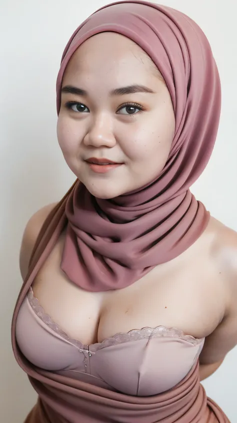 ((Open mouth)), Naked singlet (((HIJAB MALAY GIRL))), masutepiece, High quality, UHD 32K, Realistic face, Realistic skin feeling , A Japanese Lady, 18 years old, , Very cute and baby-like face, (((FLAT CHEST))), (MATRIX WORLD), ((look In front  at the came...