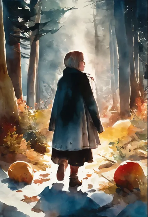 watercolor, highres, top quality, best quality, paid reward available, High-quality illustrations, unparalleled masterpiece, perfect anatomy, absurdres, Hansel and Gretel, good lighting, cinematic shadow, dynamic angle,