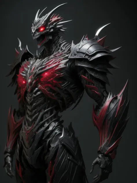 ((best quality)), ((masterpiece)), (detailed), perfect face, Evil Black and Dark Red coloring, Skeletal Dragon Kamen Rider, Graveyard background, Single person, Sleek Skeleton Armor, Full Body, Skeleton Base, Kamen Rider, 1 male, Skeletal Dragon Design, Ev...