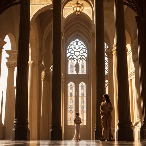 In the soft glow of dawn, a naked young man, stands poised within the grandeur of the Byzantine Emperors palace in Constantinople. Her eyes, alight with ambition, reflect the golden hues that streak the morning sky. Behind her, the majestic Saint Sophia ca...