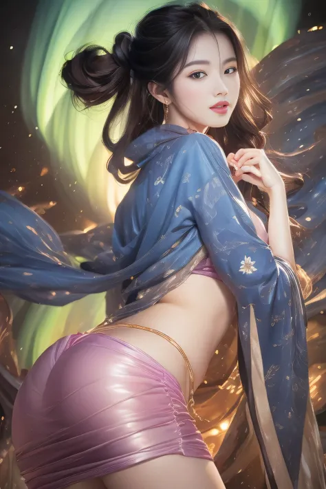 Imaginary art, RAW Photos, hanfu pictures, Best Photos, High resolution, highest quality, Best Photos, Best Goddess Quality, 8k female, Super 8 Single Saint Portrait, The most true color scheme, masterpiece, Accurate anatomy of body and hands、The relations...