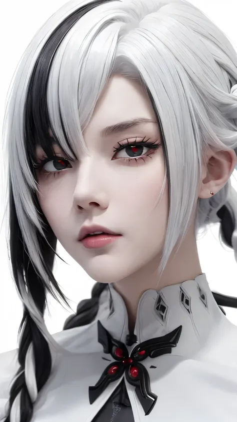 （，4k，high resolution，masterpiece：1.2），ultra-detailed，realism，white hair，black hair，colorful hair，short hair，straight hair，white ...