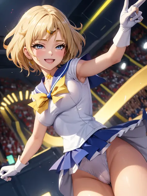 、(highest quality:1.1), (masterpiece:1.4), (Absurd:1.0), Portraiture, close,
1, Sailor Uranus, KizukiAi,, Big and ample breasts, Aqua Eye, Blonde, Sailor Warrior Uniforms, Sailor collar, Chest Bow, Yellow Ribbon, Attractive skirt, White elbow gloves, By th...