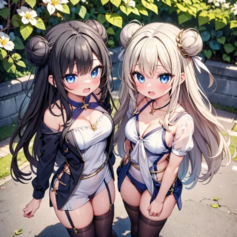 highest quality,wonderful,finely,extremely detailed cg unity 8k wallpaper, (stand in line:1.2), (3 girls, cute eyes, black hair,...