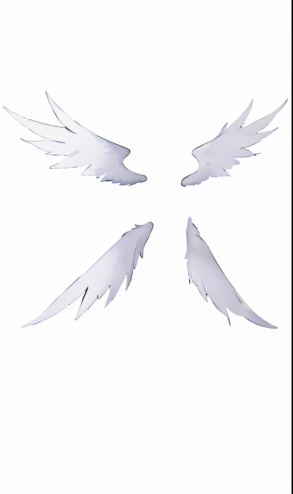 Wings on black backgroundWings on white background, White Wings, infinite Angel Wings, Giant white glowing wings, Symmetrical wings, infinite Angel Wings, Angel Wings, metal wings, Symmetrical Wing, 2 chicken wings, Has two pairs of wings, Open your wings,...