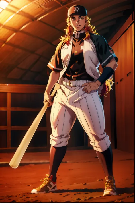 holding baseball bat