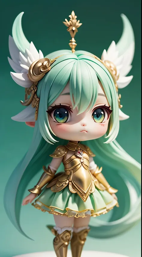 mythical creature, beast, fluffy, gradient color ((best quality)), ((masterpiece)), ( extreme detailed, highest detailed, official art, beautiful and aesthetic:1.2),  depth of field, composition FULL BODY, (CHIBI),, (beautiful and detailed eye:1.3), Long t...