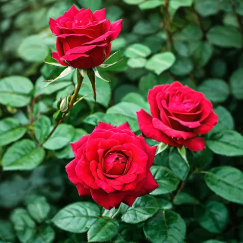 auto focus photo of red roses