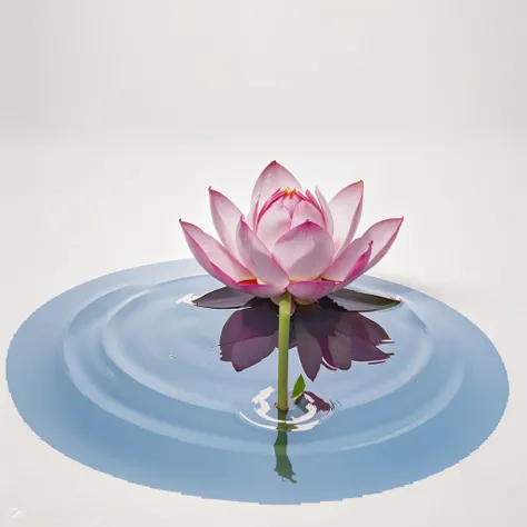 pink lotus in water, white background, pixel art, eboy style, 2d, 8bit