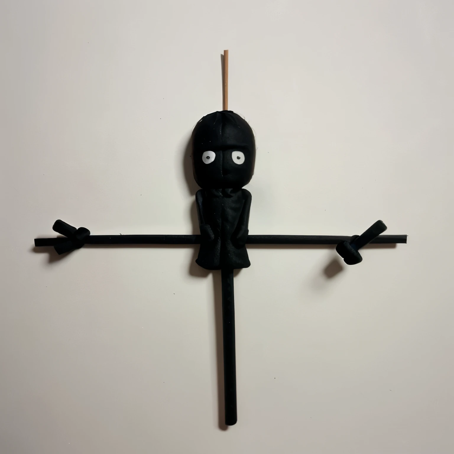 A simple black introvert stickman