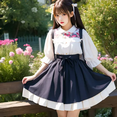 (masterpiece, best quality:1.2), 1girl, solo，lolita skirt