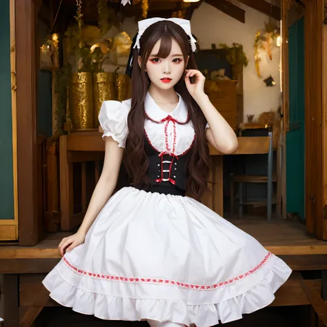 (masterpiece, best quality:1.2), 1girl, solo，lolita skirt