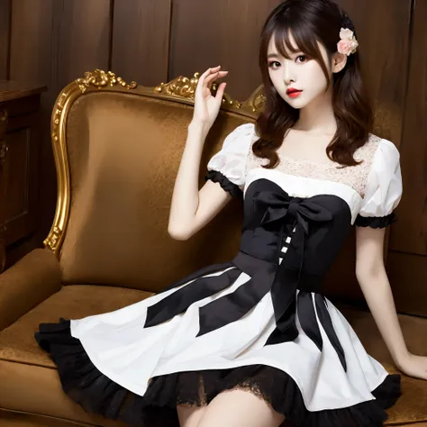 (masterpiece, best quality:1.2), 1girl, solo，lolita skirt