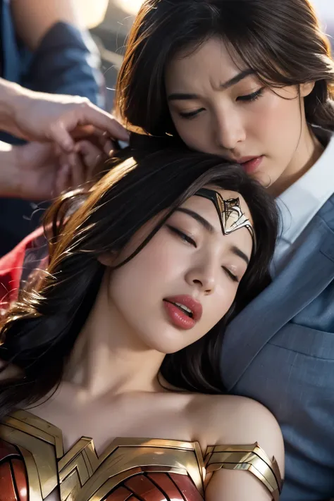 私はwonder womanです、完璧なwonder womanの衣装,お姫様hugged,hugged，can be lifted，men lick my face with their tongues,the guys lick my head wit...