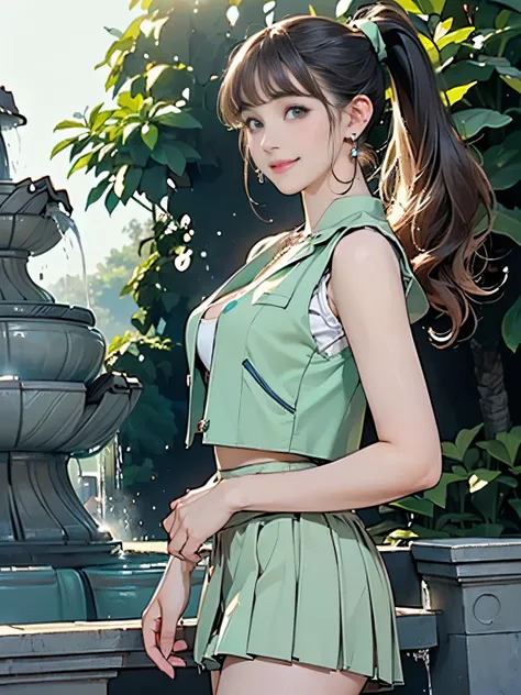 ((((highest quality))))、(((Ultra-precision CG16K wallpaper)))、(((masterpiece)))、(((Super detailed)))、(((Extreme detail)))、((１Mature 29 year old woman:1.6))、((Very beautiful Japanese faces))、((Yua Mikami:1.5))、((Soft Wave Ponytail Long Hair、blunt bangs:1.5)...