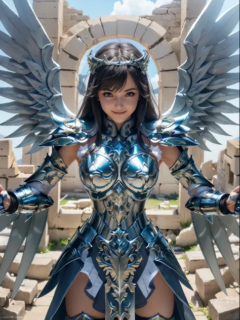 design, interrior, interriordesign saint_cloth, divine_armor
Masterpiece, best quality, (highly detailed raw photo:1.2), 8k render in octane, volumetric lighting, volumetric shadows a portrait of a woman, (armor reflexions:1.2), smiling, wings
((realistic...