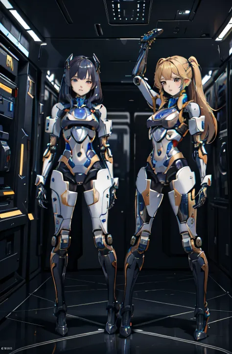(masterpiece, highest quality, detailed),
Many women have become cyborgs,
See all the viewers,
robot girl,
All of them have perfect and beautiful faces,
All of their arms and legs are mechanical parts.,
All of the arms and legs have robotic joints....