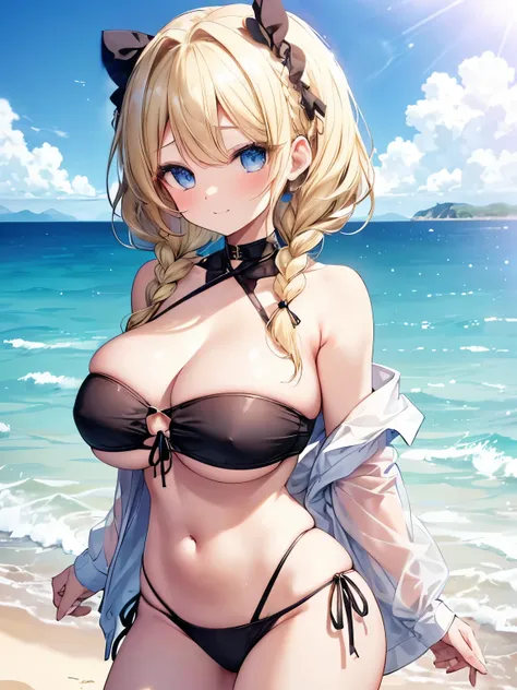 Masterpiece,Best Quality,(Super Detail),Perfect Lighting, Highly detailed CG,Super detailed,(Highly detailed eyes,Very cute face,Highly detailed face:1.3),Beautiful Anime Girl,(Solo Girl),(Super huge boobs:1.4),(Sensual,Glamorous:1.4),(Blonde,Medium Hair,T...