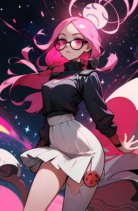 Opium Poppy is what she is known as
Long pink hair
Eyes that glisten like galaxies 
She wears a large sweater and a skirt
Her quirk is that when she looks someone in the eyes she takes their power, she can only have one at a time
She wears glasses to preve...