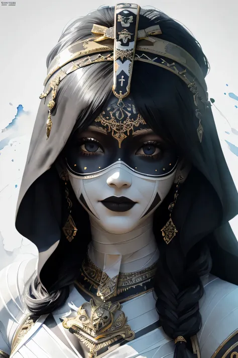 dark creepy background, ((mummy)), ((( fully coved in all white bandages))) ruby, long wavy hair, scenic, cute, adorable, pretty, 8k resolution concept art portrait, dynamic lighting hyperdetailed intricately detailed Splash art trending on Artstation, tri...