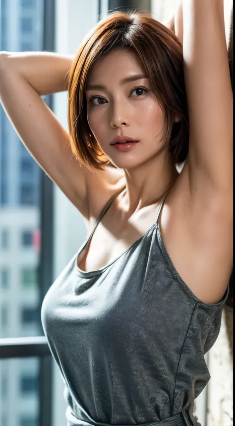 (ultra hd、ultra-high resolution、8k、japanese office lady、at work)、focus on the underarms、((view your viewers:1.5))、(extremely rea...