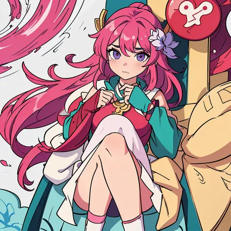 anime girl with pink hair yae miko from genshin impact, onmyoji portrait, genshin impact character, anime goddess, genshin, onmyoji, onmyoji detailed art, from the genshin impact videogame