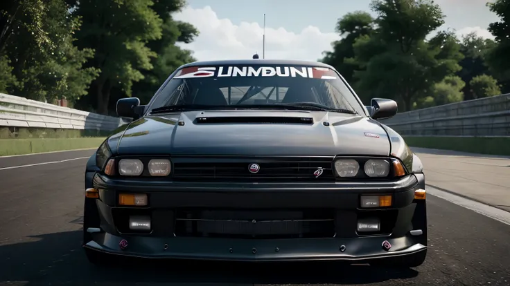 banner for youtube channel about sim racing ,car image. AE86 trueno ,Intial d style