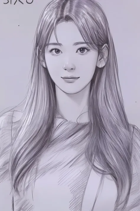 beautiful, alone, 最high quality, High resolution,masterpiece, high quality, One girl, sketch, drawing, pencil speed drawing works, ((user manual, sketch:1.5)),