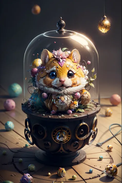 Cute Hamster Scampering Around Its Colorful Cage

The tiny, adorable hamster moves swiftly, its fur shimmering in the soft light, as it explores the intricately designed habitat. The colorful cage is adorned with brightly hued tubes, balls, and tunnels, cr...