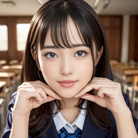 masterpiece,highest quality,Ultra-high resolution、Beautiful women,Mature Woman、((In the classroom))、((Detailed ,Detailed JK Uniform:1.2))、8K Photo,(Photorealistic:1.37,Surreal),Highly detailed integrated CG 16K raw photos:1.5、One girl,(((Perfect body:1.2))...