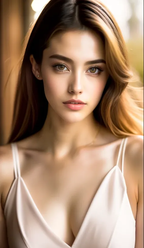 fashion model 25 years old [[[a closeup]], [[[coll]], [shoulder]], perfect  eyes, perfect irises, Perfect lips, perfect teeth, flawless skin, soft front light, Glow, HDR, (soft colours:1.2)、(medium breasts1:1.6)