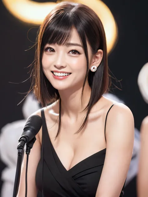 (sfw:1.5),(masterpiece, highest quality),1 girl, Cute beauty、alone,  Looking at the audience,  Pure white hair color、Highly detailed shiny short bob hairstyle:1.4, short hair:1.8、Beautiful symmetrical face、Beautiful and attractive woman、Whity, lips, bangs,...