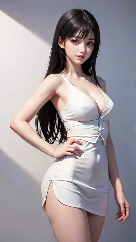 （Very delicate and beautiful：1.2）Race Queen、Supermodel,,Big Breasts,Beautiful breasts,Tight waist、Small Ass、Sensual,【Bike Shorts】,,【Three Girls】,,highest quality, High resolution, 8k,, Sharp details, White floral dress, 21 years old、smile、Slim figure、Black...