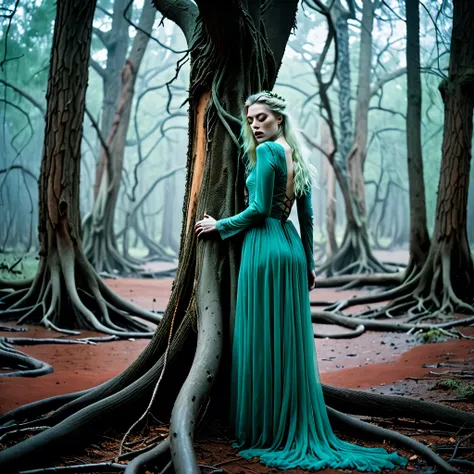 In the depths of the haunted forest, Elsa Bledas atmospheric photography captures the chilling beauty of the ethereal landscape, while Jovana Rikalos dreamlike portraits infuse the scene with an otherworldly sense of dread. The air is heavy with the scent ...