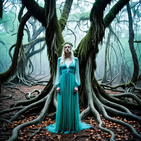In the depths of the haunted forest, Elsa Bledas atmospheric photography captures the chilling beauty of the ethereal landscape, while Jovana Rikalos dreamlike portraits infuse the scene with an otherworldly sense of dread. The air is heavy with the scent ...