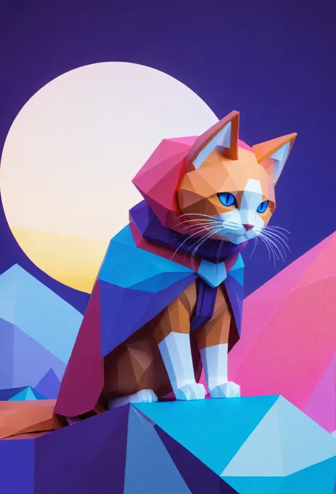 Low Poly 2D Graphics - Hyper Light Drifter (game),cat,laPerm,8K wallpaper