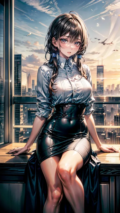 masterpiece,highest quality,Ultra high definition,Korean,Korean cityscape,Beautiful woman