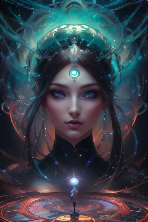 ai inner data mind process workings relation to love 8k, glass, A glass-like alien floral monument bioluminescence , humanoid structure entangled in a star light back ground, is displayed in out realms, stary background, its intricate details and vibrant c...
